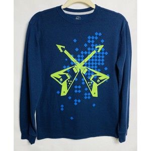 Faded Glory Boys Long Sleeves Knit Sweater Size XXL 18 Navy Blue